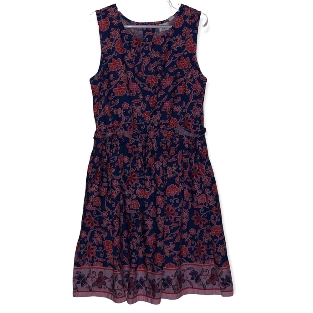 Gap Red & Blue Floral Print Dress